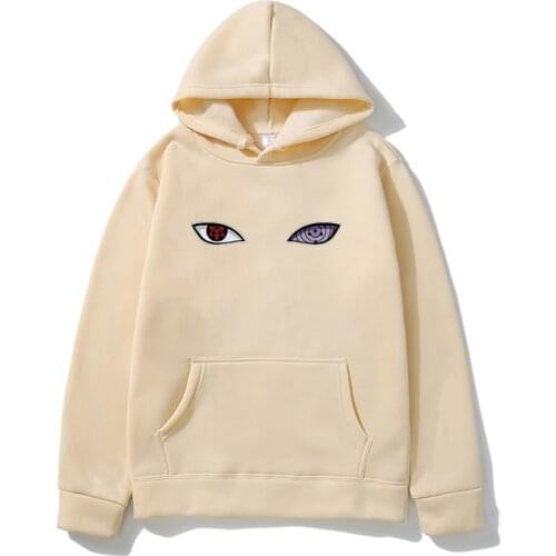 2020 New Arrival Harajuku Anime Hoodies Naruto Uchiha Uzumaki Hatake Eyes Printing Pullover Sweatshirt Hip Hop Streetwear