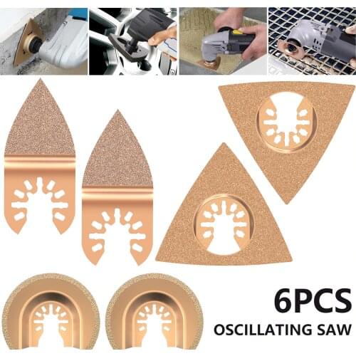 Popular 6 pcs Oscillating Saw Multi Tool Saw Blades For Renovator Power Tools as Electric tools Accessories