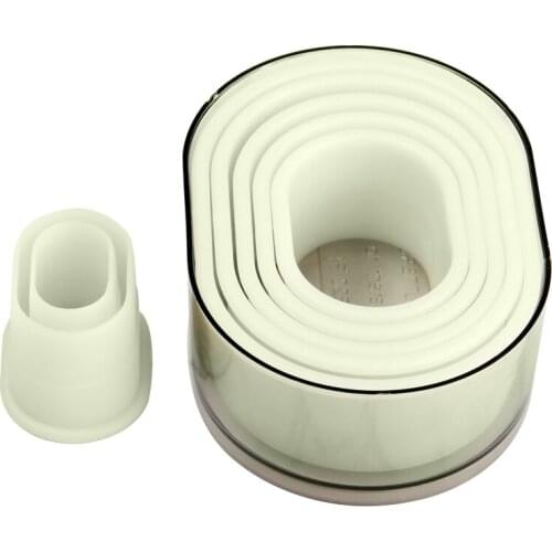 2set/lot)Free Shipping FDA High Quality Nylon 7pcs Oval Shape Cookie Cutters Baking Molds set
