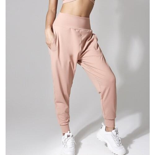 Relaxed Fit Yoga Pants Women Softness Joggers High waist Side with Pockets Running Pants Woman Loose Gym Pants cargo