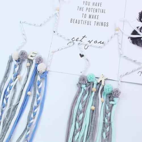 3D Star Shape Wooden Beads Tassel Wall Hanging Ornaments Kids Room Decoration Wind Chimes Dreamcatcher Nursery Decor Photo Props