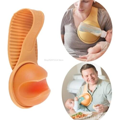 Hand-Free Bottle Holder Baby Breast Feeder Free Your Hands Baby Feeding Tools Shoulder Hanging Silicone Milk Bottle Bracket