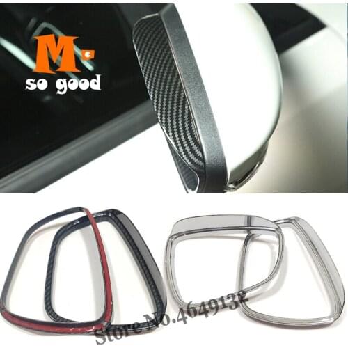 For Ford Focus MK4 2019 2020 ABS Car Side Door Rearview Rear View Turning Mirror Rain Eyebrow Trim Cover car accessories 2pcs