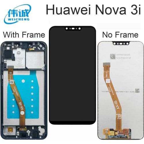 For Huawei Nova 3 LCD PAR LX1 LX9 Touch Screen Panel Digitizer Assembly Frame for nova 3i display INE-LX2 LX1 P Smart Plus lcd