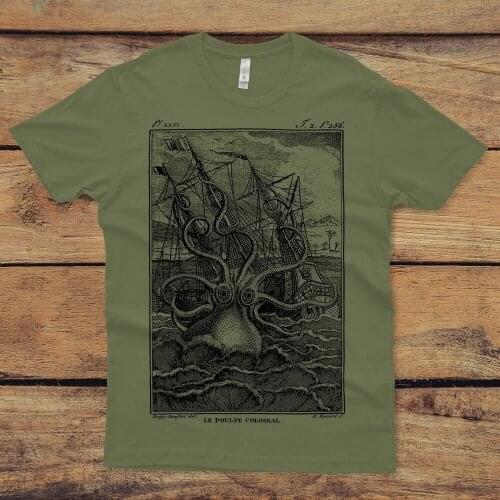 Octopus Shirt Unisex Octopus T shirt Kraken Tshirt Pirate Graphic tee Mens Graphic Tee Octopus Art(1)