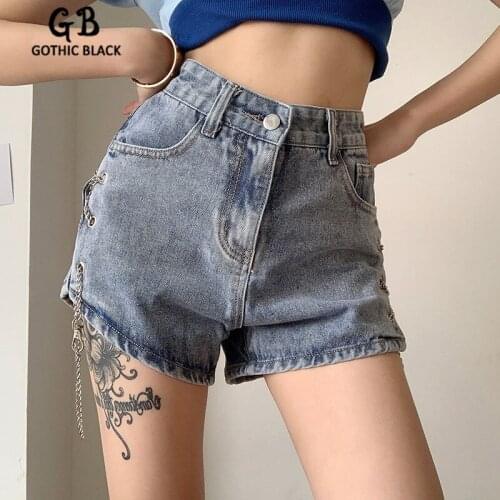 Женские джинсовые шорты Gothic Black China At AliExpress