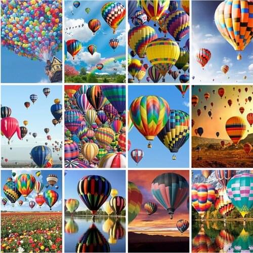HUACAN 5d Diamond Painting Balloon DIY Home Decor Full Square Diamond Embroidery Landscape Mosaic Handicraft Wall Art
