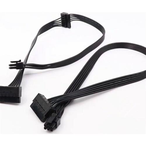 Small 6Pin to Dual SATA SSD Power Supply Cable to MINI 6Pin turn 2XSATA Hard Drive Power Cord For Lenovo Main Board Interface
