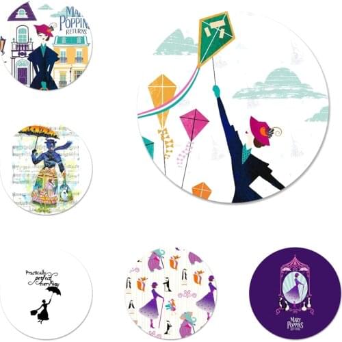 Mary poppins Returns Icons Pins Badge Decoration Brooches Metal Badges For Backpack Decoration