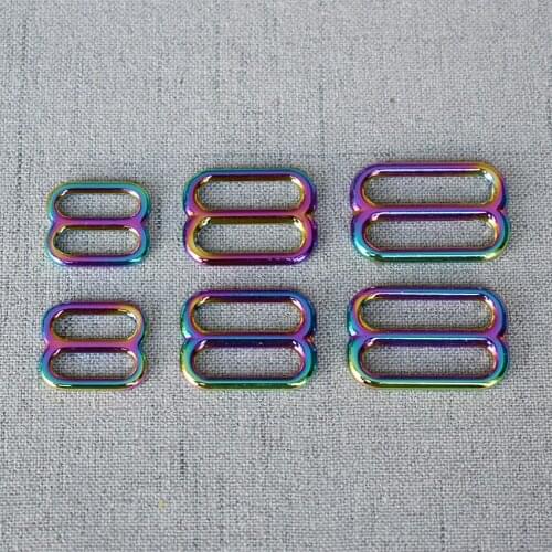 20Pcs 15mm 20mm 25mm Metal Straps Adjuster Slider Webbing DIY Bag Dog Collar Belt Buckle Garment Sewing Accessory Glide Hardware