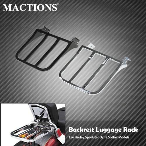 Motorcycle Sissy Bar Backrest Luggage Rack For Harley Sportster XL 04-17 Dyna 06-17 Softail 84-05 FLST FLSTC FLSTSC 06-17