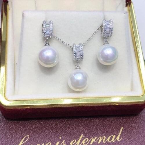 925 Sterling Silver Pendant Earrings Mountings Findings Base Jewelry Set Mounts Settings Parts for Pearls Beads Crystal