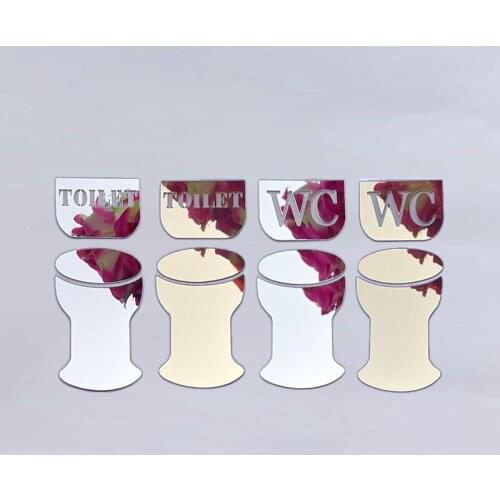 WC Toilet Entrance Sign Door Stickers For Public Place Home Decoration Creative Pattern Wall Decals Diy Funny Vinyl Mural Art