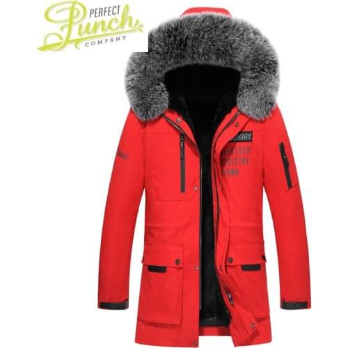Fox Real Coat Natural Collar Rabbit Fur Liner Parka Men Casual Warm Parkas Plus Size 6XL Jacket XZ18D14 YY772