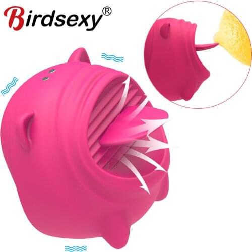 Oral Tongue Licking Clitoris Vibrator Erotic Sex Toys Vagina Stimulator Nipples Massage Female Masturbator Sex Goods for Adults