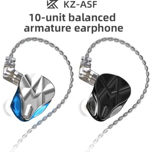 Kz asf 5ba armadura balanceada driver de alta fidelidade no ouvido fone de ouvido monitor dj fone de ouvido com cancelamento de