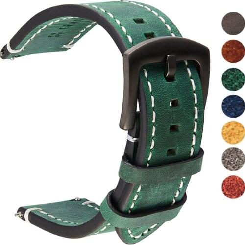 High Quality Quick Release Genuine Leather Watchbands 18mm 20mm 22mm 24mm Men Watch Strap Watch Accessories