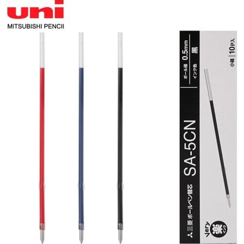 10PCS UNI Original Ballpoint Pen Core SA-5CN SA-7CN Press Ball Pen Refill 0.5mm 0.7MM Suitable for SN-100 Student Exam Pen