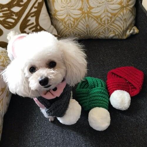 Warm Pet Dog Cat Scarves Small Puppy Scarf Teddy Chihuahua Tie Winter Pet Accessories Dog Collar Pet Supply