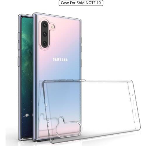 Ultra-thin transparent Soft TPU case For Samsung Galaxy Note 10 slim Protective back cover for samsung note 10 plus 10pro shell