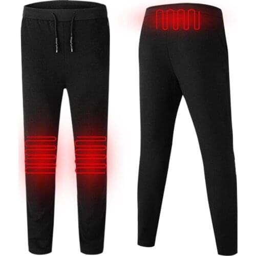 Intelligent Outdoor Electric Heated Warm Pants Men Women USB Heating Base Layer Elastic Trousers Insulated Heated Underwear