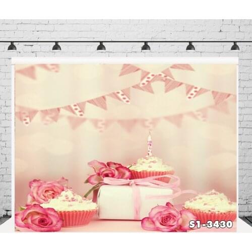 Vinyl balloon background pull flag newborn baby one year old birthday party decoration hundred days dessert table background sce