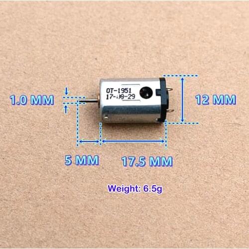 Mini Micro N21-1951 Motor DC 3V 3.7V 4.2V High Speed NdFeB Strong Magnetic 10mm*12mm Electric Motor DIY Airplane Boat Car Toys