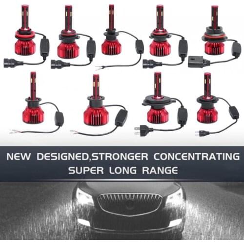 1 Piece 9005/9006/H1/H4/H7/H8/H11/880/881 4-Sides 72W 6000LM IP67 6500K Fog Light Car LED Headlight Waterproof Fit for Car