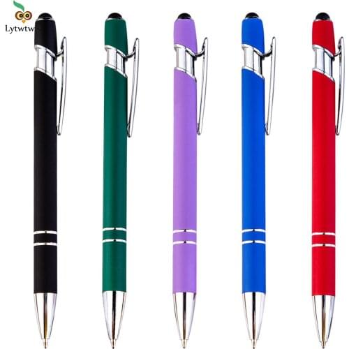 1 Pieces Lytwtws Ballpoint Pen Cute Metal Capacitive Touch Stationery School Office Supply High Quality Press Pen