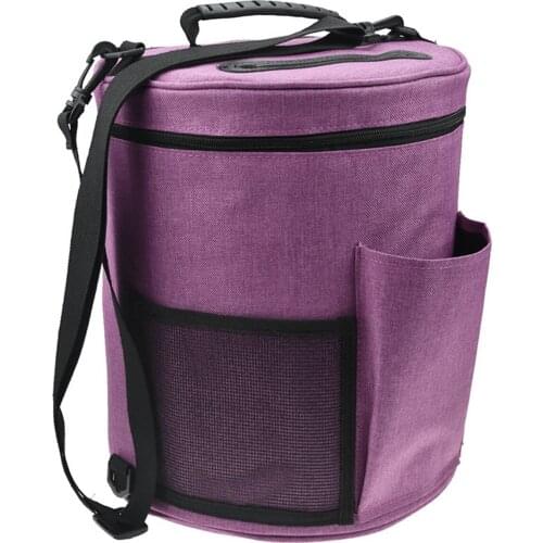 1PC Yarn Storage Tote Bag Crochet Organizer Needles Holder Thread Dispenser With Shoulder Strap Handles Knitting Accessorie