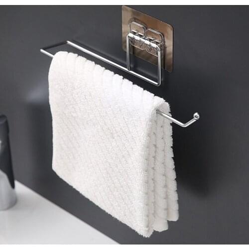 2pcs Kitchen Tissue Holder Punch-free Hanging Bathroom Toilet Paper Bracket Roll Paper Holder Towel Rack Stand Storage Rack