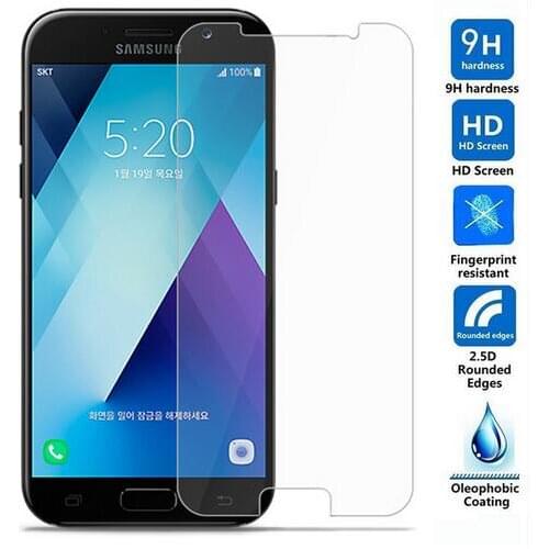 2pcs For Samsung Galaxy A5 2017 Tempered Glass 9H Protective Film Explosion-proof LCD Screen Protector For A520F A520 Guard