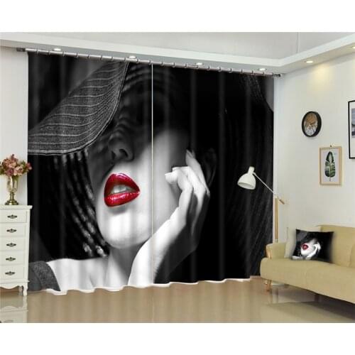 Sexy lady Window Blackout 3D Curtains set For Bed room Living room Office Hotel Home Wall Decorative Drape tapestry