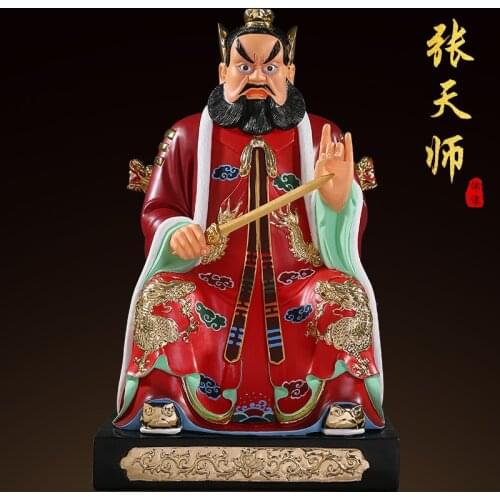 Large Asia Temple Shrine HOME Effective protection eliminating evil Exorcism Daoist GOD ZHANG TIANSHI FENG SHUI statue