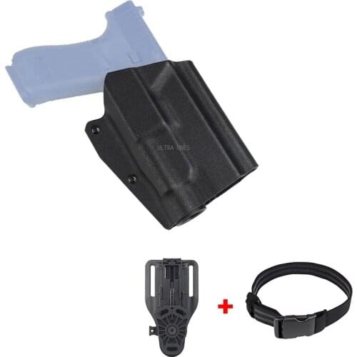 Hunting Shooting Gun Holster Tactical Airsoft Paintball Military Training Cs Gun Case Pouch for GLOCK 19/17 TLR-1 Flashlight