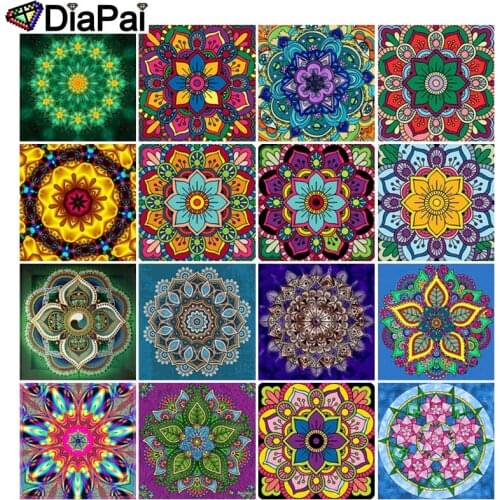 DIAPAI 5D DIY Diamond Painting Full Square/Round Drill "Religious Mandala" 3D Embroidery Cross Stitch 5D Decor Gift