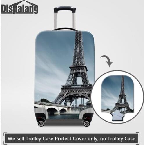 Dispalang Luggage Protective Cover For 18-30Inch Case Paris Eiffel Tower Print Elastic Stretch Suitcase Cover Travel Accessories