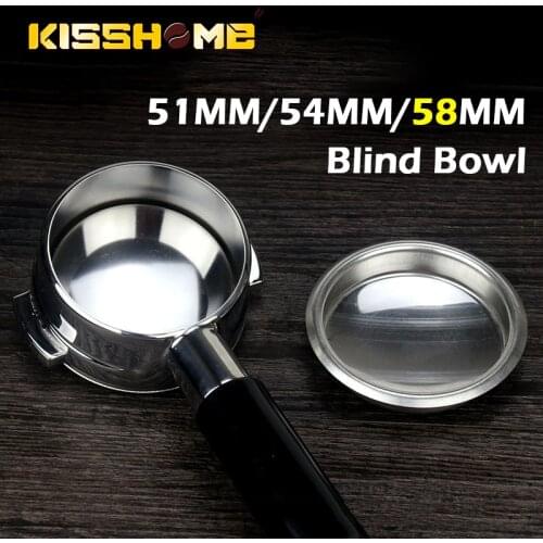 Coffee Machine Cleaning Blind Bowl 58mm Coffee Machine Blank Filter/Stainless Steel Cleaning Blind Bowl Coffee Accessories