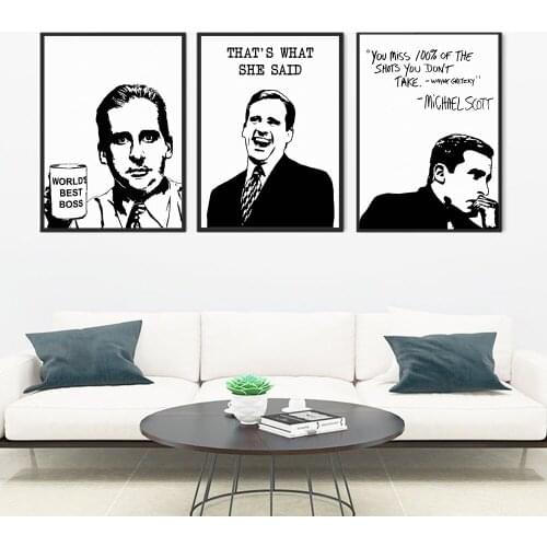 Funny The Office TV Show Art Canvas Poster Painting Michael Scott Quotes Wall Pictures Print Office Home Minimalist Decoration