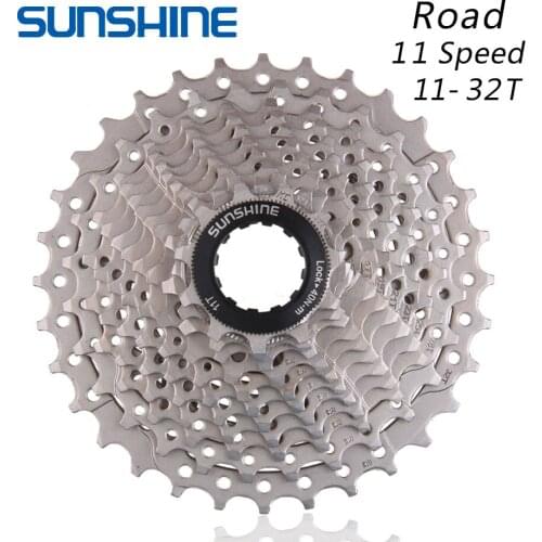 SUNSHINE 11S 11-32T Free Wheels Road Bicycle Flywheel Steel 11 Speed Cassette Sprocket 11-32T Compatible for Parts R9100 R8000
