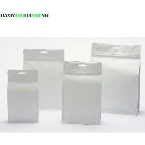 Coffee Beans/powder Packaging Bag Package Beans Paper New Fashion 3d 11x20cm+6cm 50pcs White Kraft