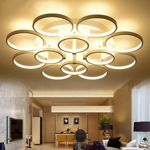 Round aluminum acrylic LED ceiling light Living room bedroom dining room study lamp Commercial ceiling lamps Lighting fixture