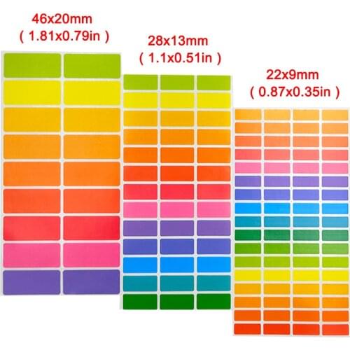 DIY Rainbow Color Waterproof Blank Name Stickers Custom Children Personal Sticker Personalized Handwritten Stationery Label