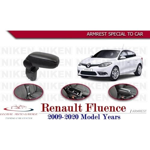 For Renault Fluence Armrest 2009-2020 Car Accessories Storage Box Easy Install Universal Cup Holder Interior Auto Charging USB