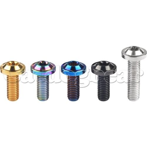 Catdogbear Titanium Bolt M8x10 15 20 25 30 60 70mm Torx Head Ti Screw for Motorcycle V Brake Forks Parts Fasteners