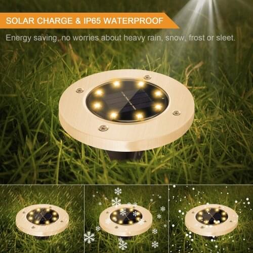 Outdoor Sun Solar LED Lawn Lamp Solar Energy Garden RGB Underground Spot Bulb Fence Floor Sensor Waterproof Night Light For Yard