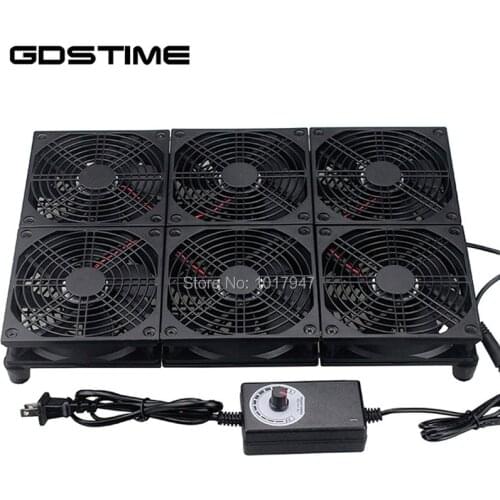 Fiber Modem TV Set Top Box Router 120mm High Speed Silent 6 Fans Base Laptop Cooler Stand Radiator Bracket for NETGEAR R8500