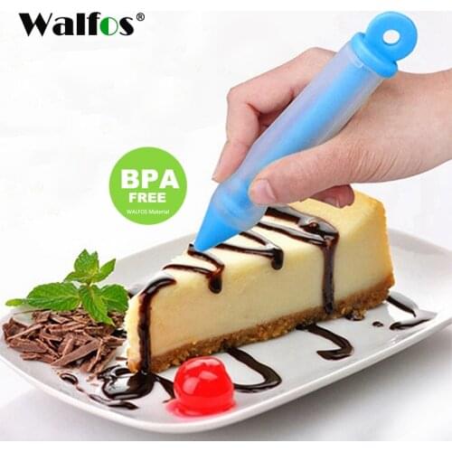 WALFOS Food Grade Silicone Cake Decorating Pen Silicone Chocolate Pen Food Writing Pen Baking Cream Color Decoration Tool