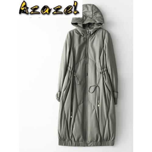 Sheepskin Down Female Real Genuine Leather Jacket Autumn Winter Coat Women Clothes 2020 Korean Vintage Long Tops ZT4996