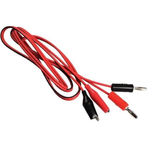 1 Pair 102 cm Multimeter Probe Electrical Clamp Alligator Testing Cord Lead Clip to Banana Plug Cable Leads Test Accessories